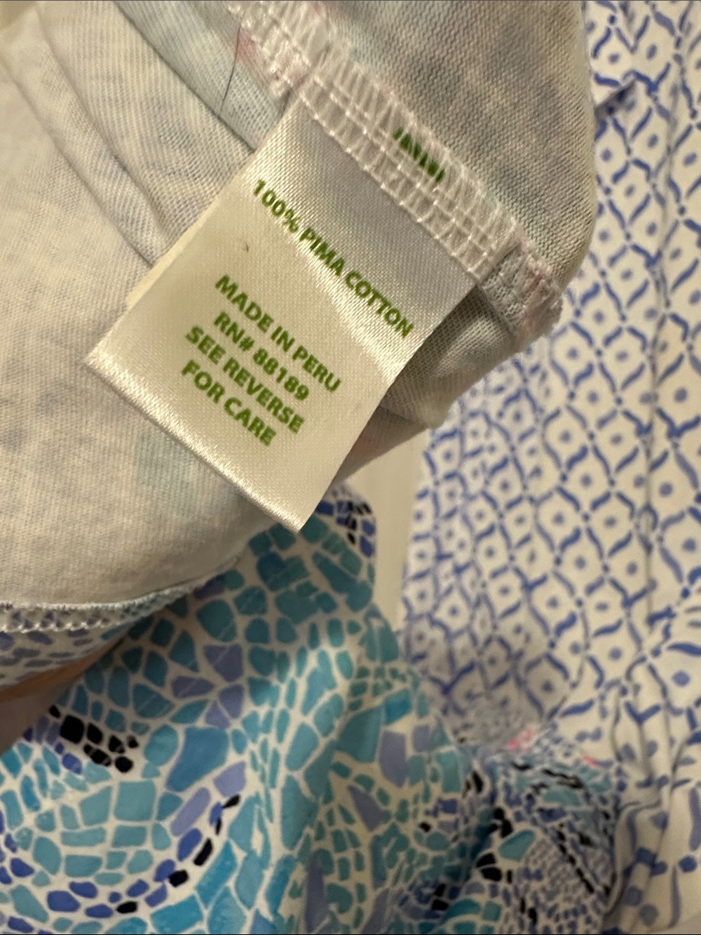 Lilly Pulitzer vacation dress with Blue, Aqua & Pink Border white background - Picture 6 of 6